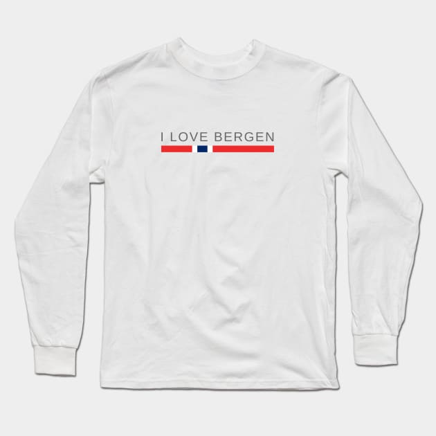 I Love Bergen Norway Long Sleeve T-Shirt by tshirtsnorway